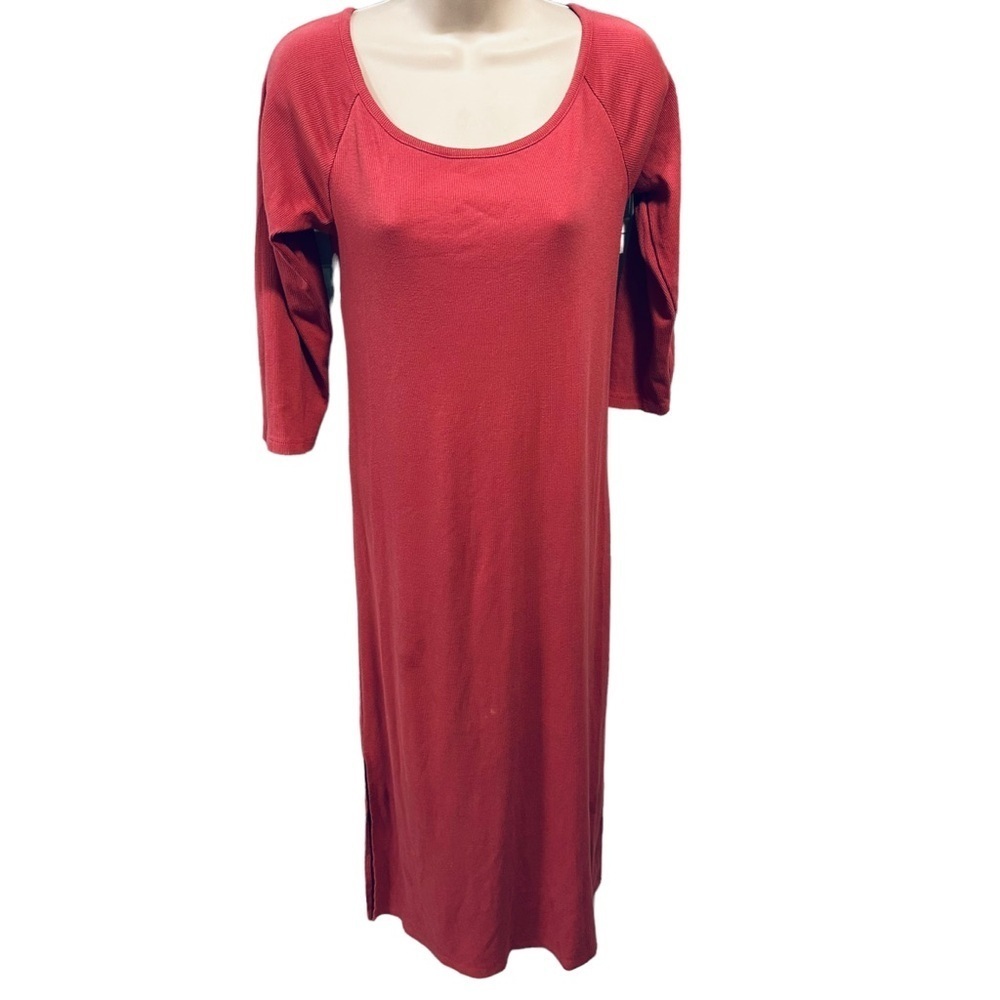 THE 9s by HATCH pink ribbed maternity midi dress small